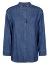 S'max Mara Unito Camicia Coreana Denim In Blue