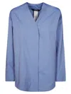S'max Mara Yole Camicia Scollo V In Light Blue