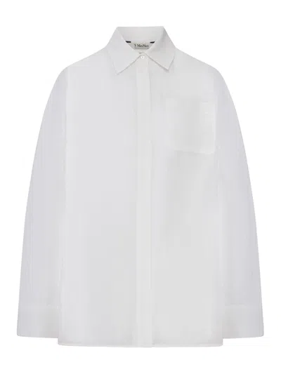 Smaxmara Linen Canvas Shirt In White