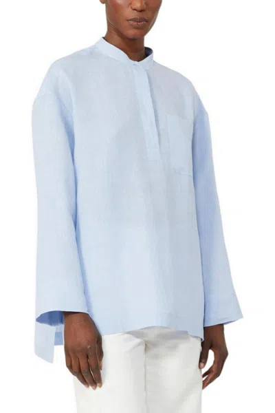 S-max-mara S Max Mara Shirts Light Blue In Azzurro Blu E Verdi
