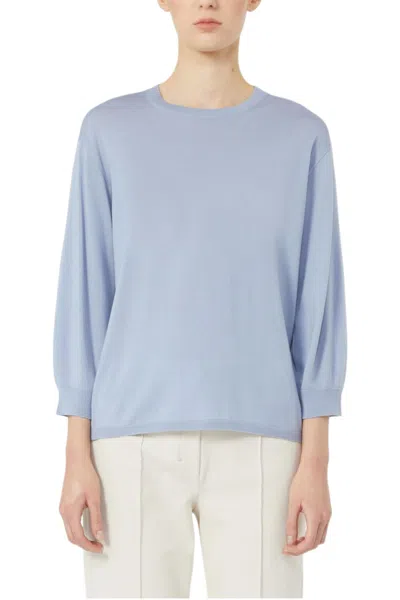 S-max-mara S Max Mara Sweaters Clear Blue In Azzurro Blu E Verdi