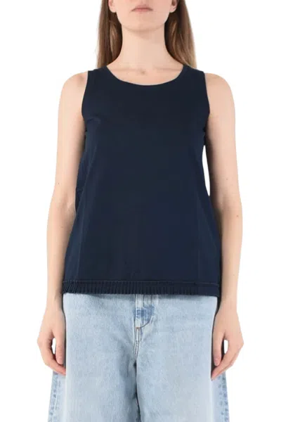 S-max-mara S Max Mara T-shirts And Polos Blue In Blu Blu E Verdi