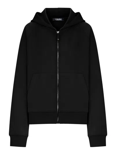 Smaxmara Technical Cotton Jersey Sweatshirt In Black