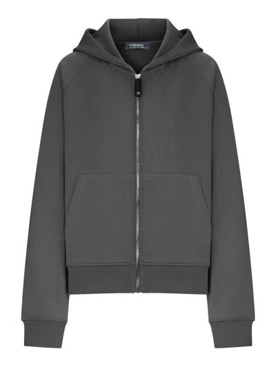 Smaxmara Technical Cotton Jersey Sweatshirt In Grey