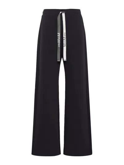 Smaxmara Wide Trousers In Double Jersey In Black