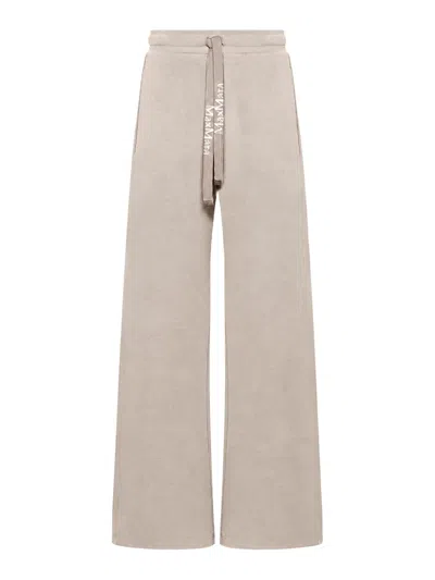 Smaxmara Wide Trousers In Double Jersey In Grey