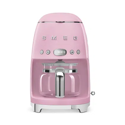 Smeg 10 Cup Drip Coffee Maker In Pink