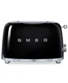 Smeg Two-slice Stainless-steel Toaster In Black