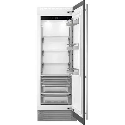Smeg 30" Fridge Column, Panel-ready, Inverter Compressor, Tft Touch Display In Silver;white