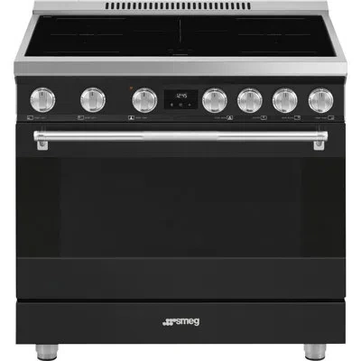 Smeg 36" Professional Induction Range In Anthracite
