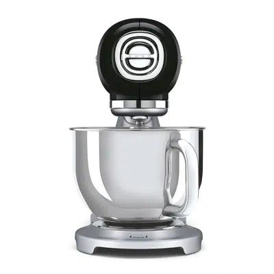 Smeg 50's Classico Half-color Stand Mixer In Black In Silver