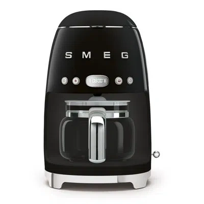 Smeg 50's Retro Style 10-cup Drip Coffee Machine With Filter In Black