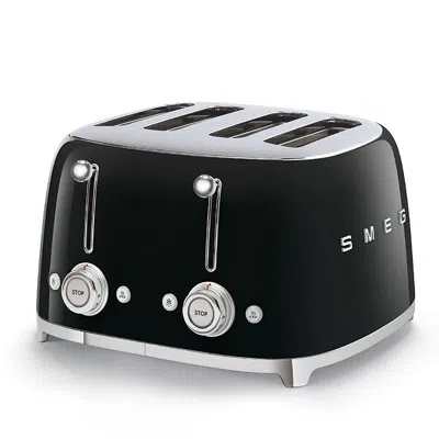 Smeg 50's Retro Style 4x4 Slice Toaster In Black