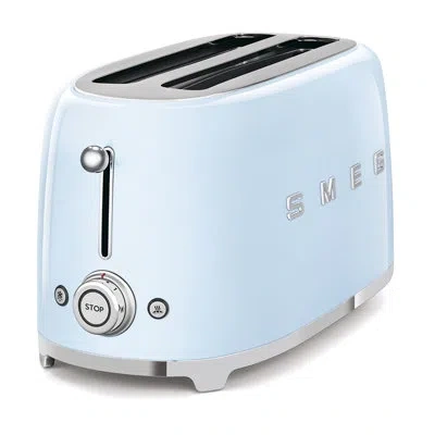 Smeg 50's Retro Style Aesthetic 4 Slice Toaster In Pastel Blue