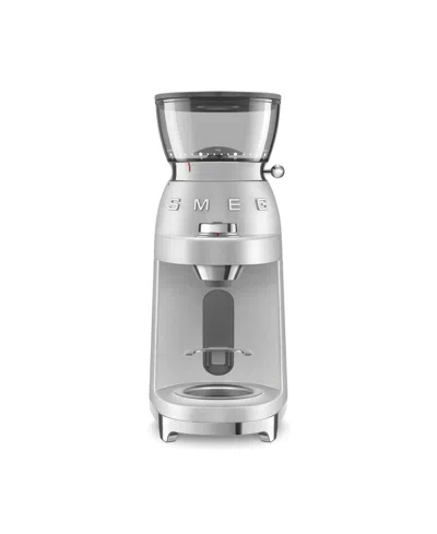 Smeg 50's Retro Style Aesthetic Espresso Coffee Grinder In Silver