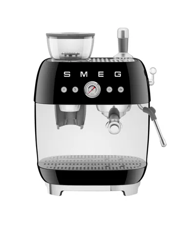 Smeg 50's Retro Style Aesthetic Espresso Machine In Black