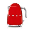 Smeg Retro Electric Kettle, Polished White In Red