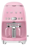 Smeg 50s Retro Style Drip Filter Coffee Machine In Pink
