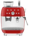 Smeg 50s Retro Style Aesthetic Espresso Coffee Machine In Red