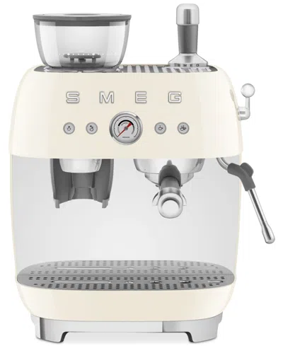 Smeg 50s Retro Style Aesthetic Espresso Coffee Machine In Cream