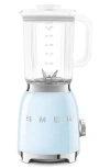 Smeg Blue Retro-style Blender In Pastel Blue