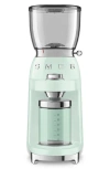 Smeg Green Retro-style Coffee Grinder In Pastel Green