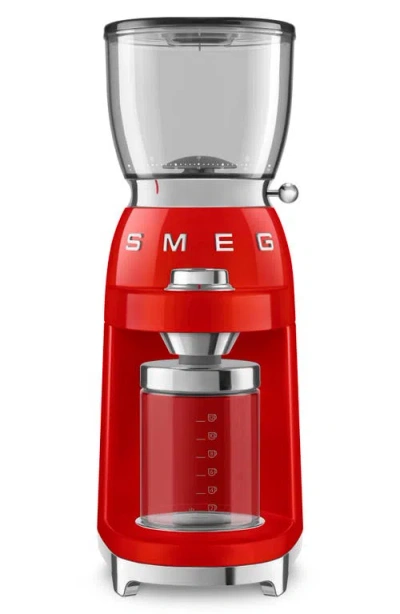 Smeg 50's Retro Style Coffee Grinder In Red