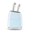 Smeg 6-piece Stainless Steel Knife Set In Blue