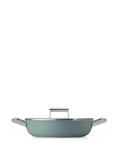 Smeg Anni 50 Low Non-stick Frying Pan In Green