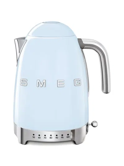 Smeg Chrome-handle Kettle In Blue