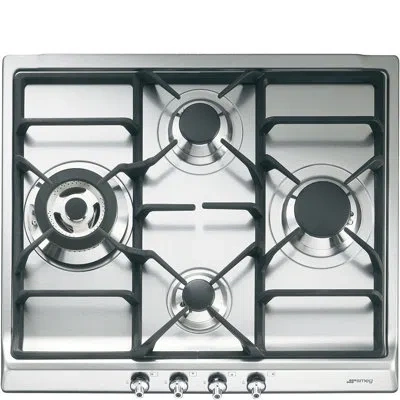 Smeg Classic 24.25" Gas Cooktop With 4 Burners In Stainless Steel