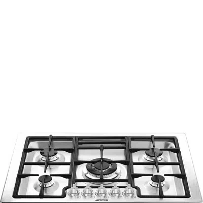 Smeg Classic 30" Gas Cooktop Spr Knobs In Stainless Steel;black