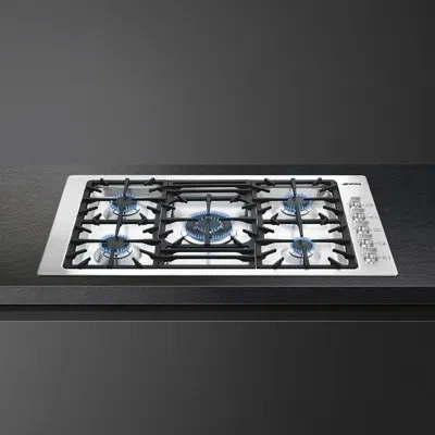 Smeg Classic 36" Gas Cooktop Spr Knobs In Stainless Steel;black