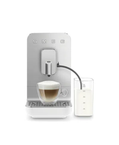 Smeg Contemporary Aesthetic Fully Automatic Coffee Machine With Auto Froth In Matte White