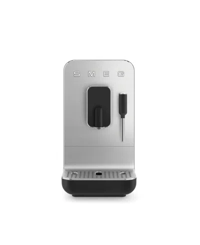Smeg Contemporary Aesthetic Fully Automatic Coffee Machine With Steam Wand In Matte Black