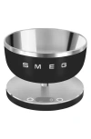 Smeg Contemporary Digital Rechargeable Kitchen Scale In Matte Black