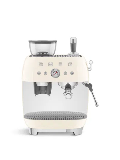 Smeg Egf03 Espresso Coffee Machine With Grinder & 20 Bar Pump In White