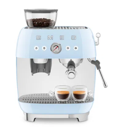 Smeg Egf03cruk Espresso Coffee Machine With Grinder In Blue