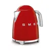 Smeg Retro Electric Kettle, Polished White In Red