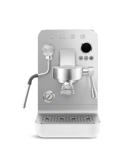 Smeg Emc02blmuk Espresso Mini Pro Coffee Machine In White
