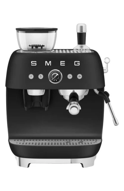 Smeg Espresso Machine With Coffee Grinder In Black