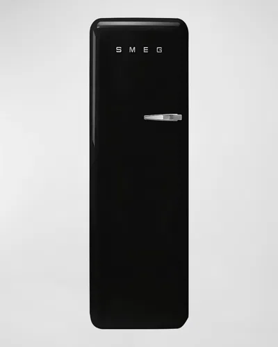 Smeg Fab28 Retro-style Refrigerator With Internal Freezer, Left Hinge In Black