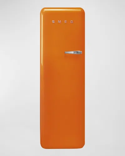 Smeg Fab28 Retro-style Refrigerator With Internal Freezer, Left Hinge In Orange