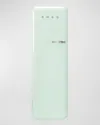 Smeg Fab28 Retro-style Refrigerator With Internal Freezer, Left Hinge In Pastel Green