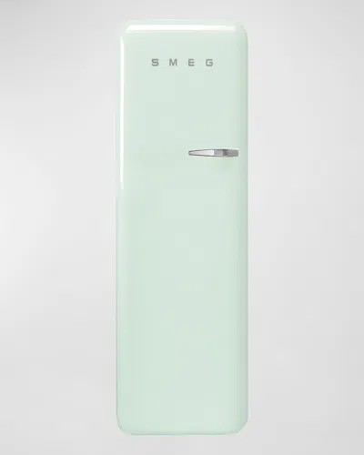 Smeg Fab28 Retro-style Refrigerator With Internal Freezer, Left Hinge In Green