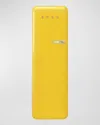 Smeg Fab28 Retro-style Refrigerator With Internal Freezer, Left Hinge In Yellow