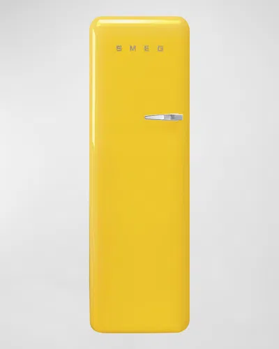 Smeg Fab28 Retro-style Refrigerator With Internal Freezer, Left Hinge In Blue