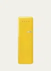 Smeg Fab28 Retro-style Refrigerator With Internal Freezer, Left Hinge In Yellow