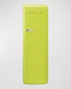 Smeg Fab28 Retro-style Refrigerator With Internal Freezer, Right Hinge In Lime Green