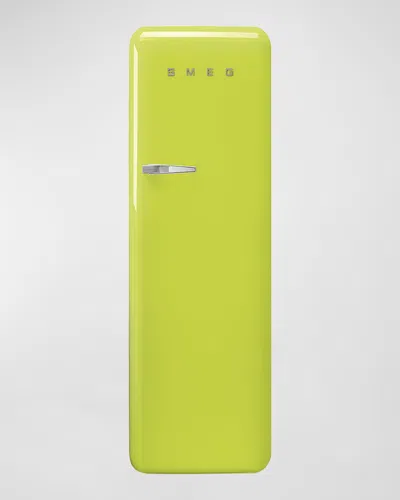 Smeg Fab28 Retro-style Refrigerator With Internal Freezer, Right Hinge In Green